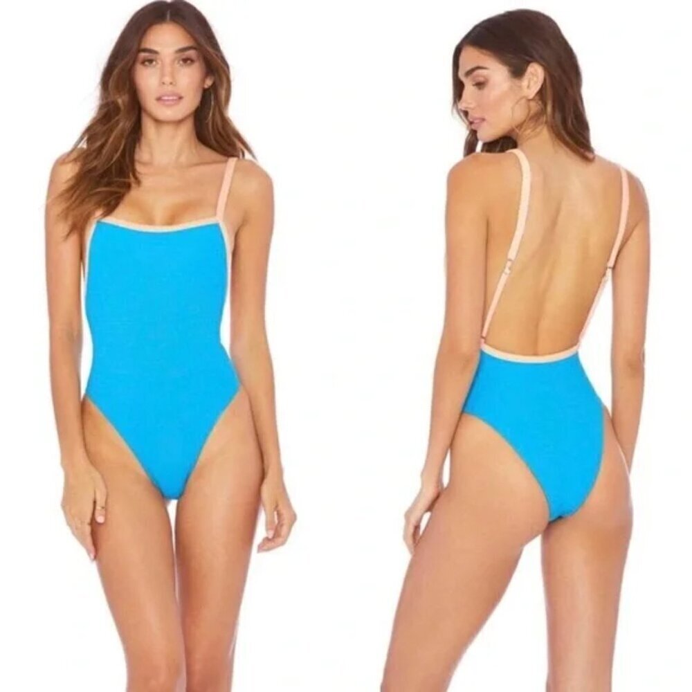 ELLEJAY Natalia Women's Blue One Piece Swimsuit Size Small